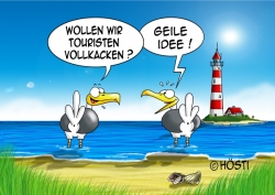 Hösti  Flagge / Fahne Touristen vollkacken ca. 150 x 90 cm